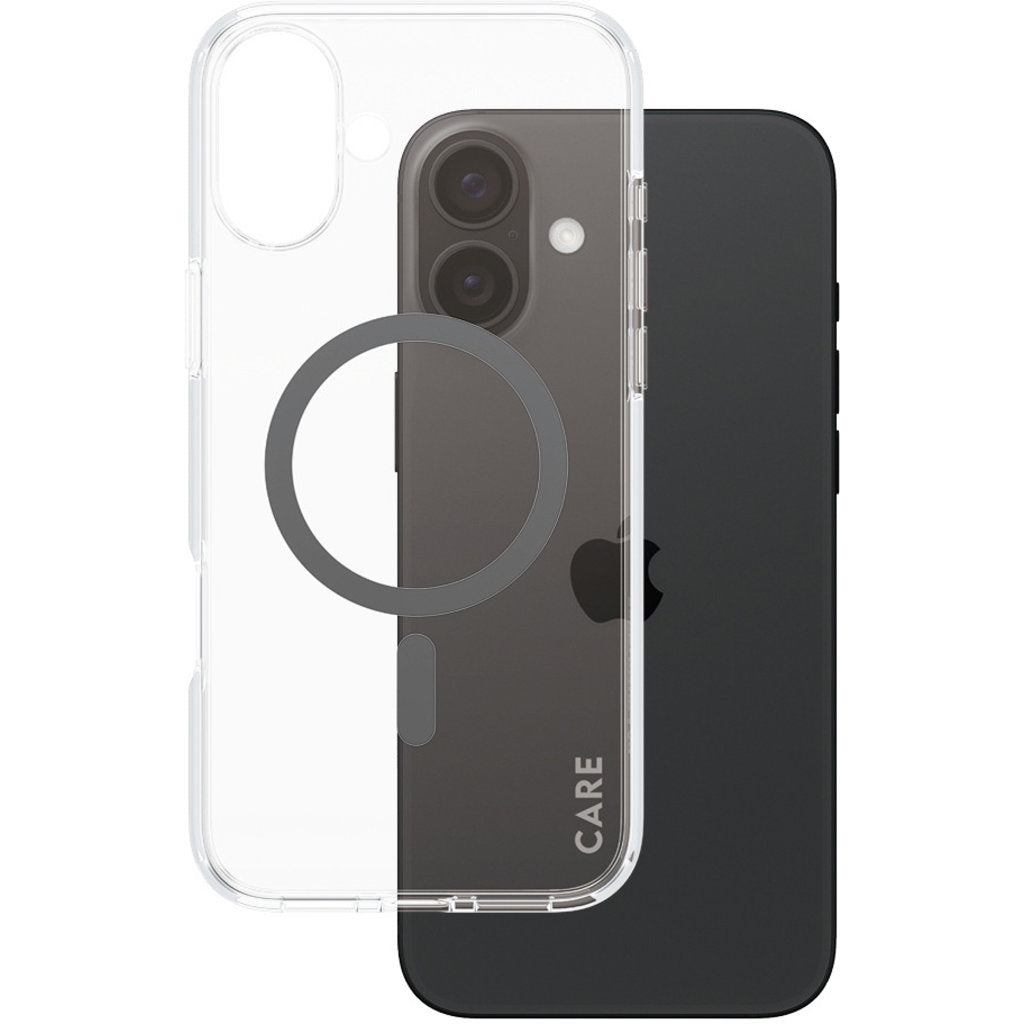 CARE by PanzerGlass Flagship Case Transparent Urban Combat w. Black MagSafe iPhone 16 Plus