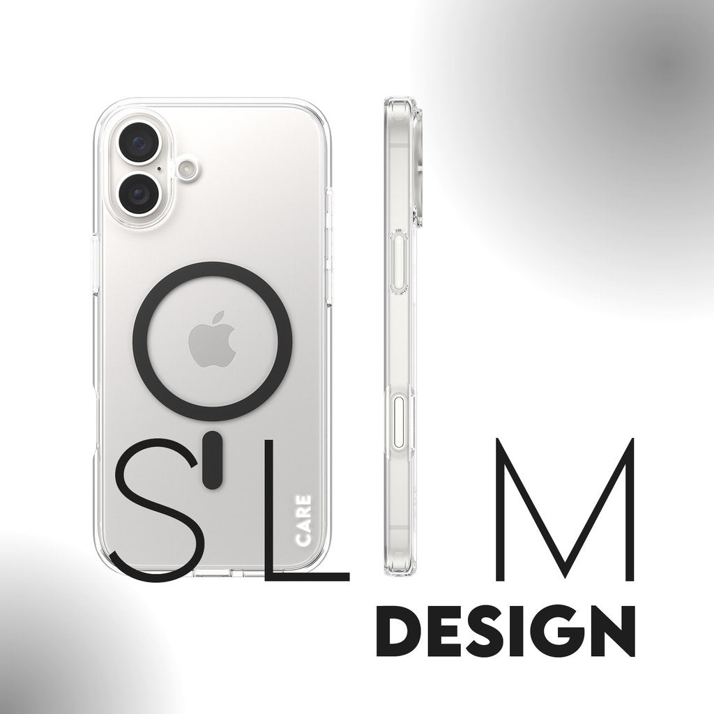 CARE by PanzerGlass Flagship Case Transparent Urban Combat w. Black MagSafe iPhone 16 Plus