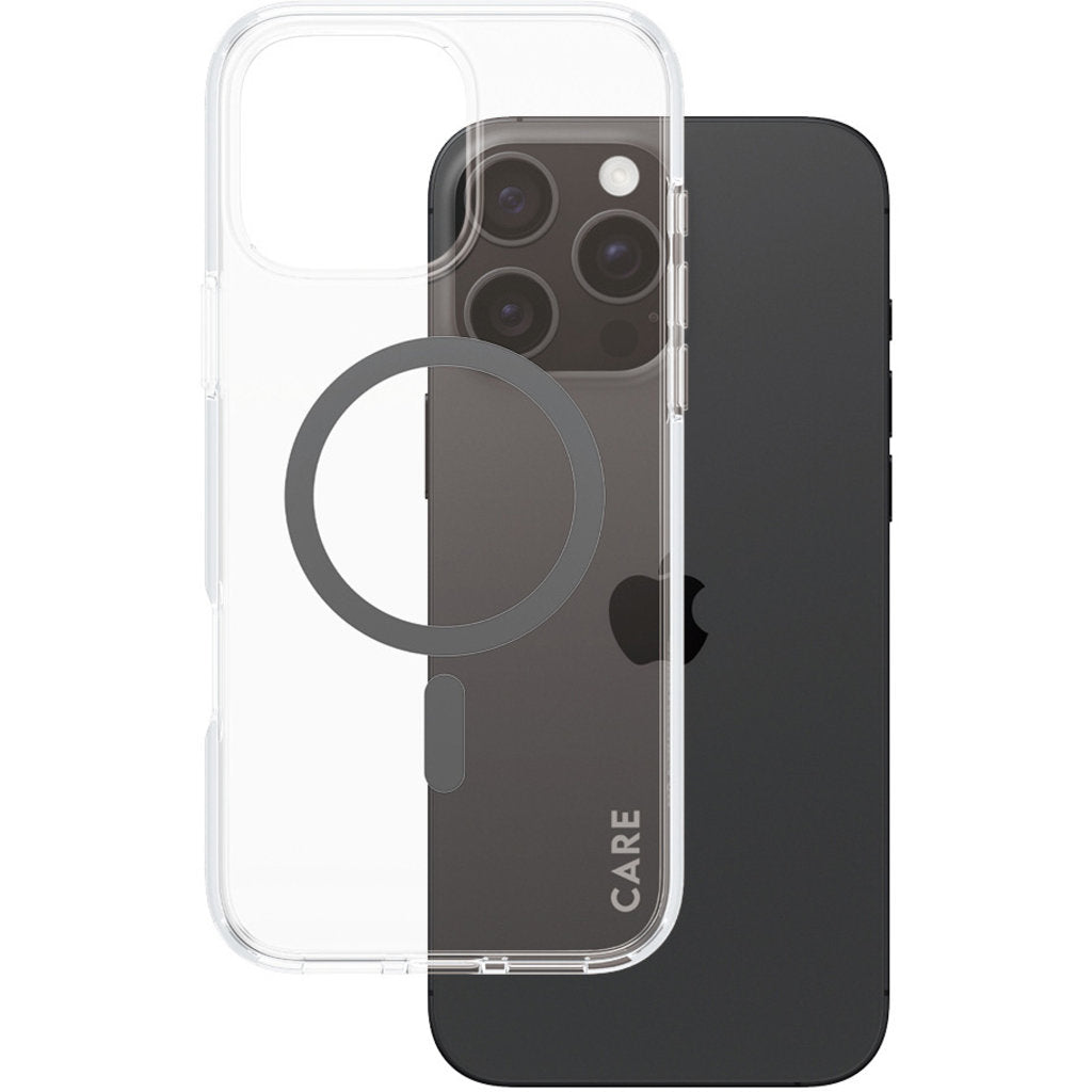 CARE by PanzerGlass Flagship Case Transparent Urban Combat w. Black MagSafe iPhone 16 Pro Max