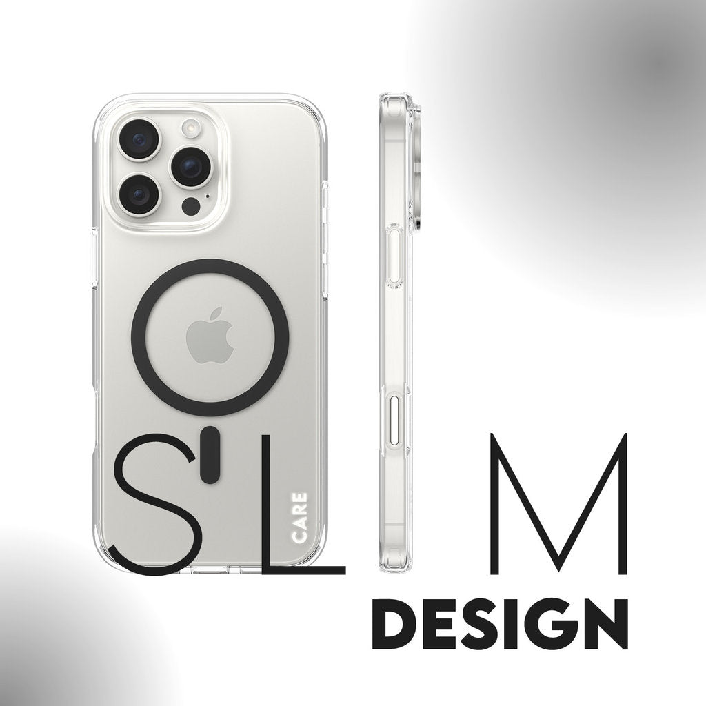 CARE by PanzerGlass Flagship Case Transparent Urban Combat w. Black MagSafe iPhone 16 Pro Max