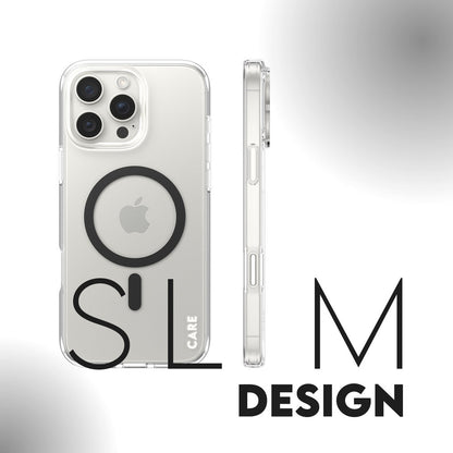 CARE by PanzerGlass Flagship Case Transparent Urban Combat w. Black MagSafe iPhone 16 Pro Max