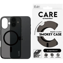 CARE by PanzerGlass Flagship Case Smokey Urban Combat w. Black MagSafe iPhone 16