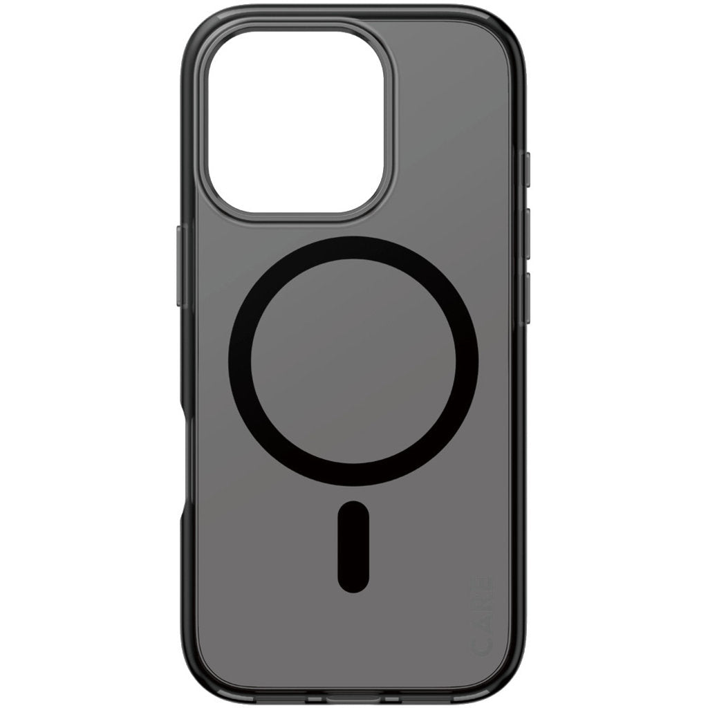 CARE by PanzerGlass Flagship Case Smokey Urban Combat w. Black MagSafe iPhone 16 Pro