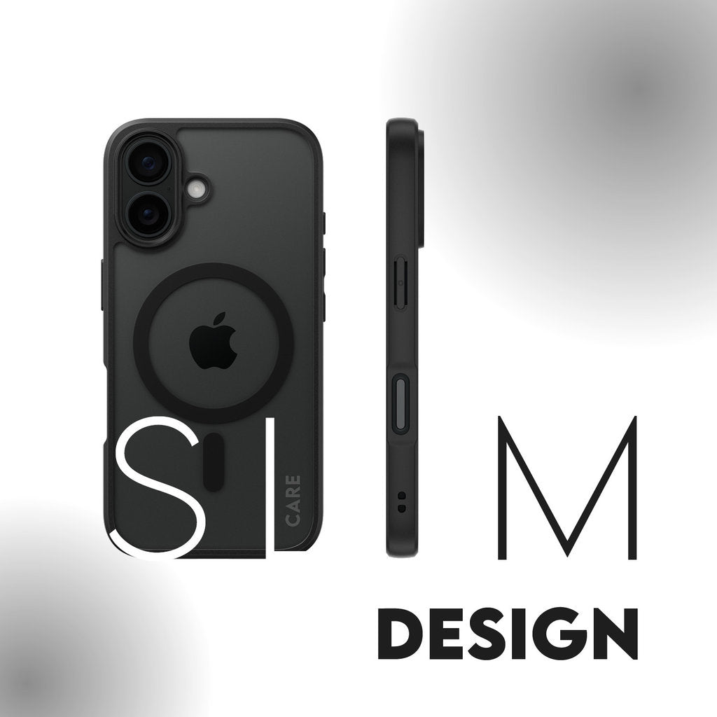 CARE by PanzerGlass Flagship Case Transparent Urban Combat w. Black Frame & MagSafe iPhone 16