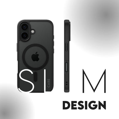 CARE by PanzerGlass Flagship Case Transparent Urban Combat w. Black Frame & MagSafe iPhone 16