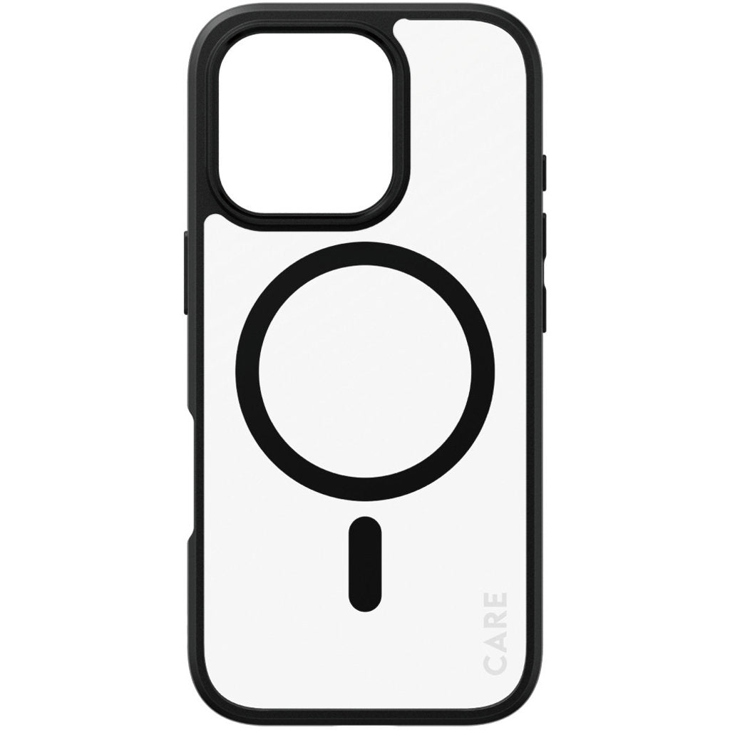 CARE by PanzerGlass Flagship Case Transparent Urban Combat w. Black Frame & MagSafe iPhone 16 Pro