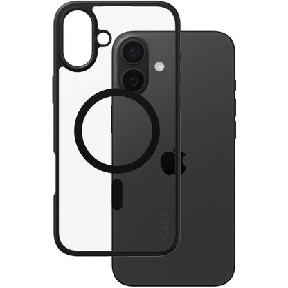 CARE by PanzerGlass Flagship Case Transparent Urban Combat w. Black Frame & MagSafe iPhone 16 Plus