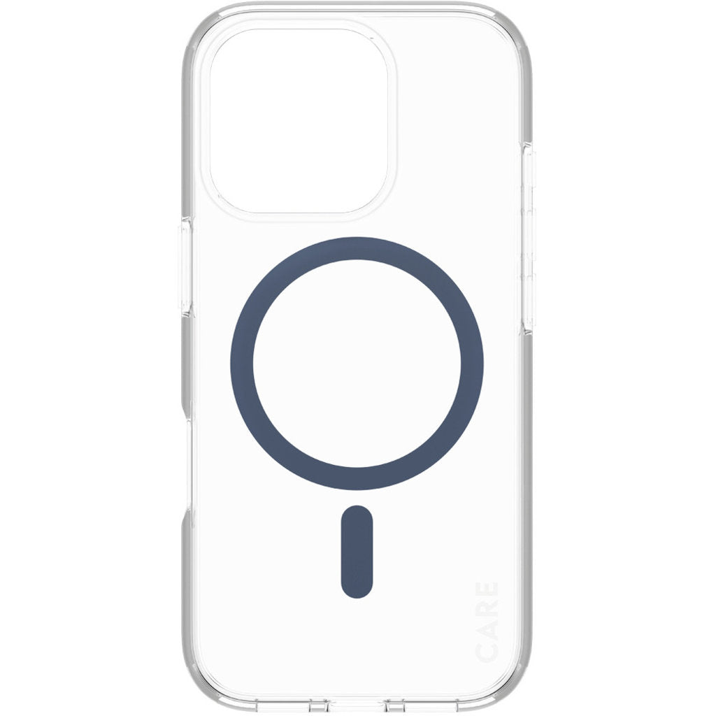 CARE by PanzerGlass Flagship Case Transparent Urban Combat w. Blue MagSafe iPhone 16 Pro