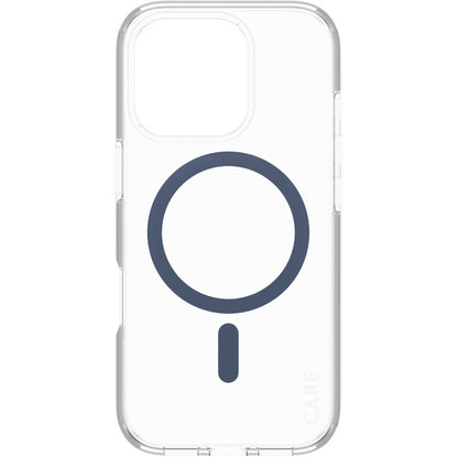 CARE by PanzerGlass Flagship Case Transparent Urban Combat w. Blue MagSafe iPhone 16 Pro