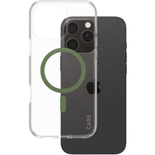 CARE by PanzerGlass Flagship Case Transparent Urban Combat w. Green MagSafe iPhone 16 Pro Max