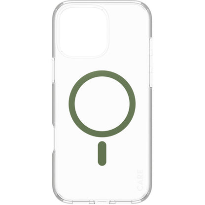 CARE by PanzerGlass Flagship Case Transparent Urban Combat w. Green MagSafe iPhone 16 Pro Max