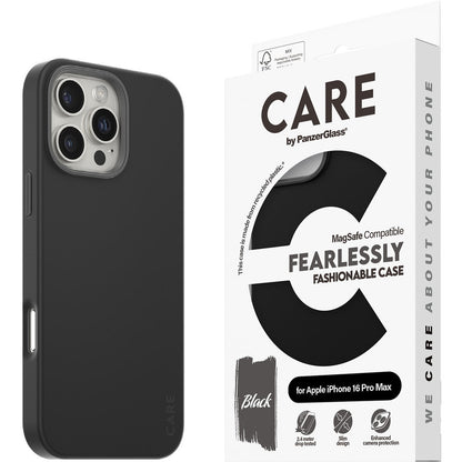 CARE by PanzerGlass Fashionable Case Black w. MagSafe iPhone 16 Pro Max