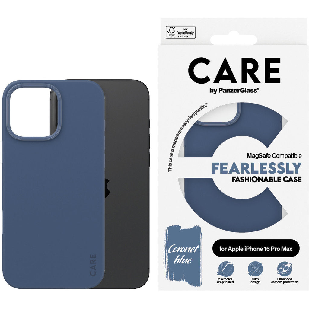 CARE by PanzerGlass Fashionable Case Blue w. MagSafe iPhone 16 Pro Max
