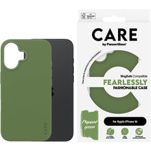 CARE by PanzerGlass Fashionable Case Green w. MagSafe iPhone 16