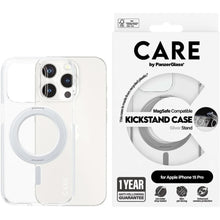 CARE by PanzerGlass Feature Case Transparent w. Silver Kickstand & MagSafe iPhone15 Pro