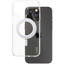 CARE by PanzerGlass Feature Case Transparent w. Silver Kickstand & MagSafe iPhone15 Pro Max