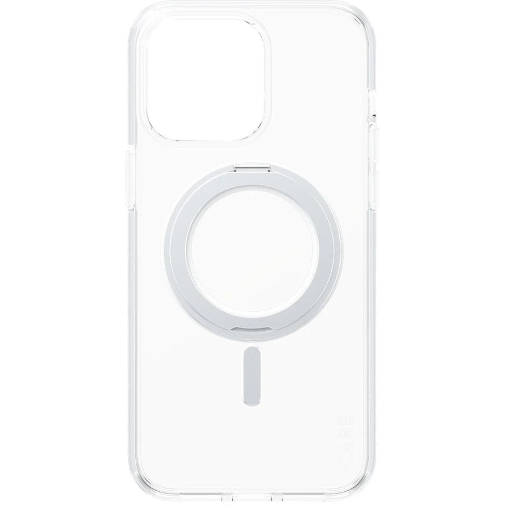 CARE by PanzerGlass Feature Case Transparent w. Silver Kickstand & MagSafe iPhone15 Pro Max