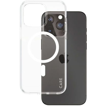 CARE by PanzerGlass Flagship Case Transparent Urban Combat w. White MagSafe iPhone 15 Pro Max