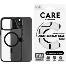 CARE by PanzerGlass Flagship Case Transparent Urban Combat w. Black MagSafe iPhone 15 Pro Max
