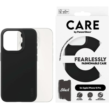 CARE by PanzerGlass Fashionable Case Black iPhone 15 Pro
