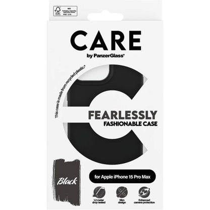 CARE by PanzerGlass Fashionable Case Black iPhone 15 Pro Max