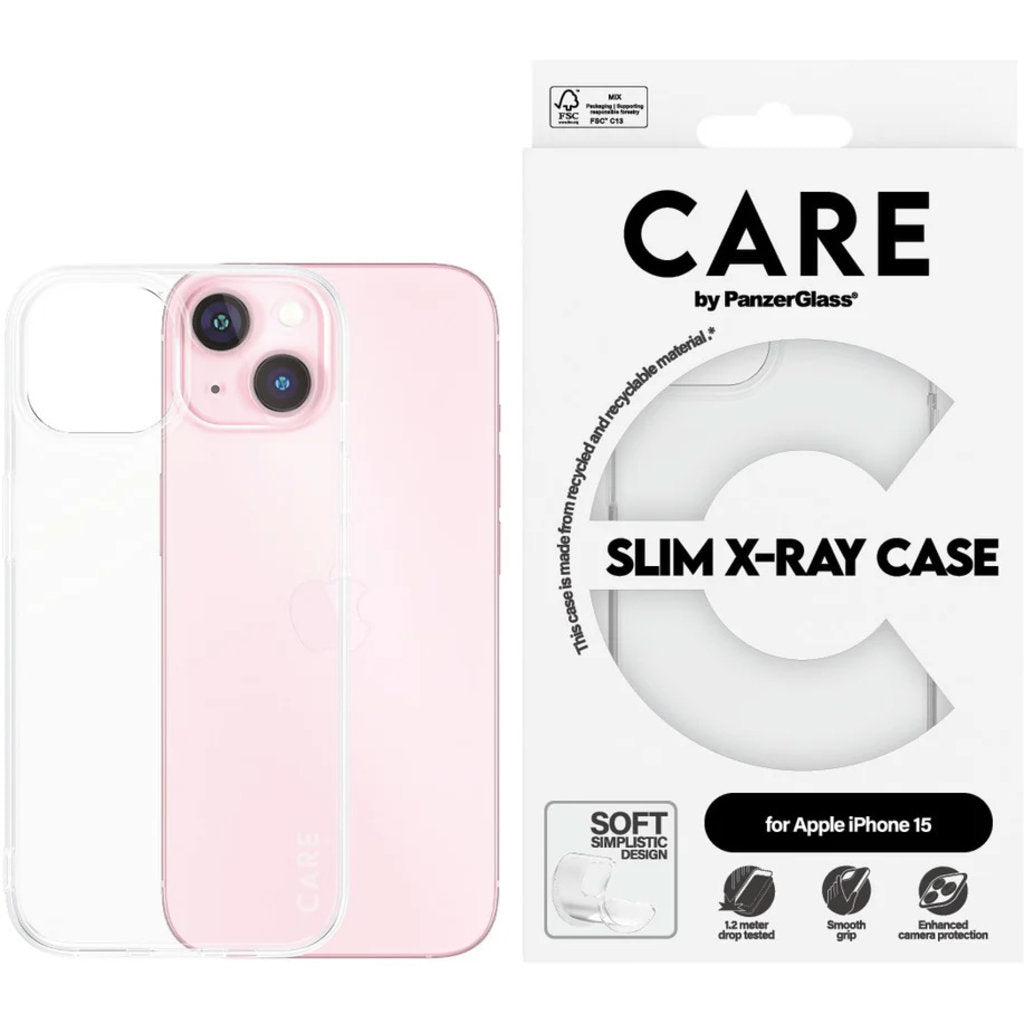 CARE by PanzerGlass Fashionable Case Transparent X-Ray Soft Basic iPhone 15