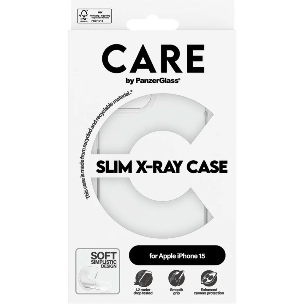 CARE by PanzerGlass Fashionable Case Transparent X-Ray Soft Basic iPhone 15