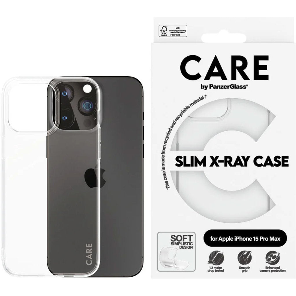 CARE by PanzerGlass Fashionable Case Transparent X-Ray Soft Basic iPhone 15 Pro Max