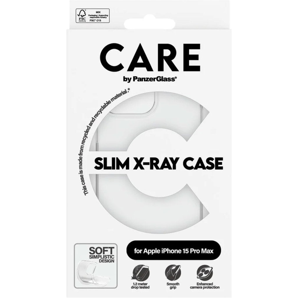 CARE by PanzerGlass Fashionable Case Transparent X-Ray Soft Basic iPhone 15 Pro Max