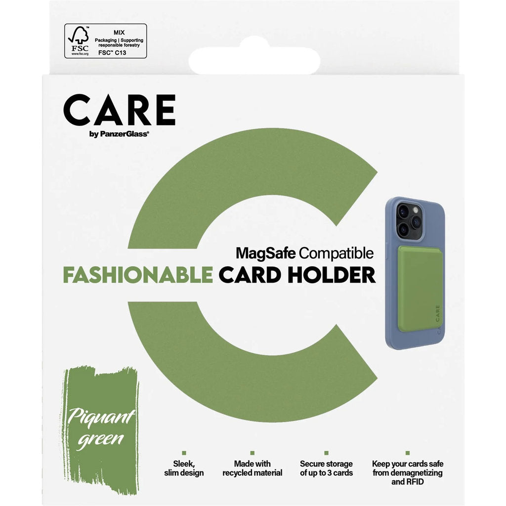 CARE by PanzerGlass Fashionable Card Holder Green