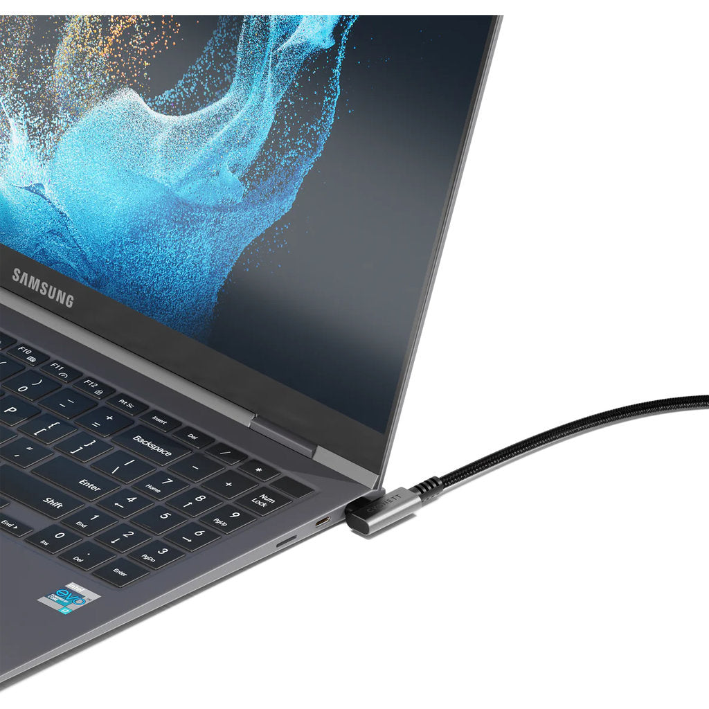 Cygnett Unite Right Angled Braided USB-C to USB-C Cable 1m Black