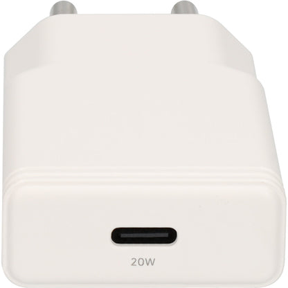 Mobiparts GaN Wall Charger USB-C 20W Flat White (with PD)