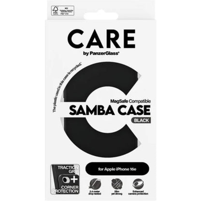 CARE by PanzerGlass Fashionable Case Samba Transparent w. White MagSafe iPhone 16e