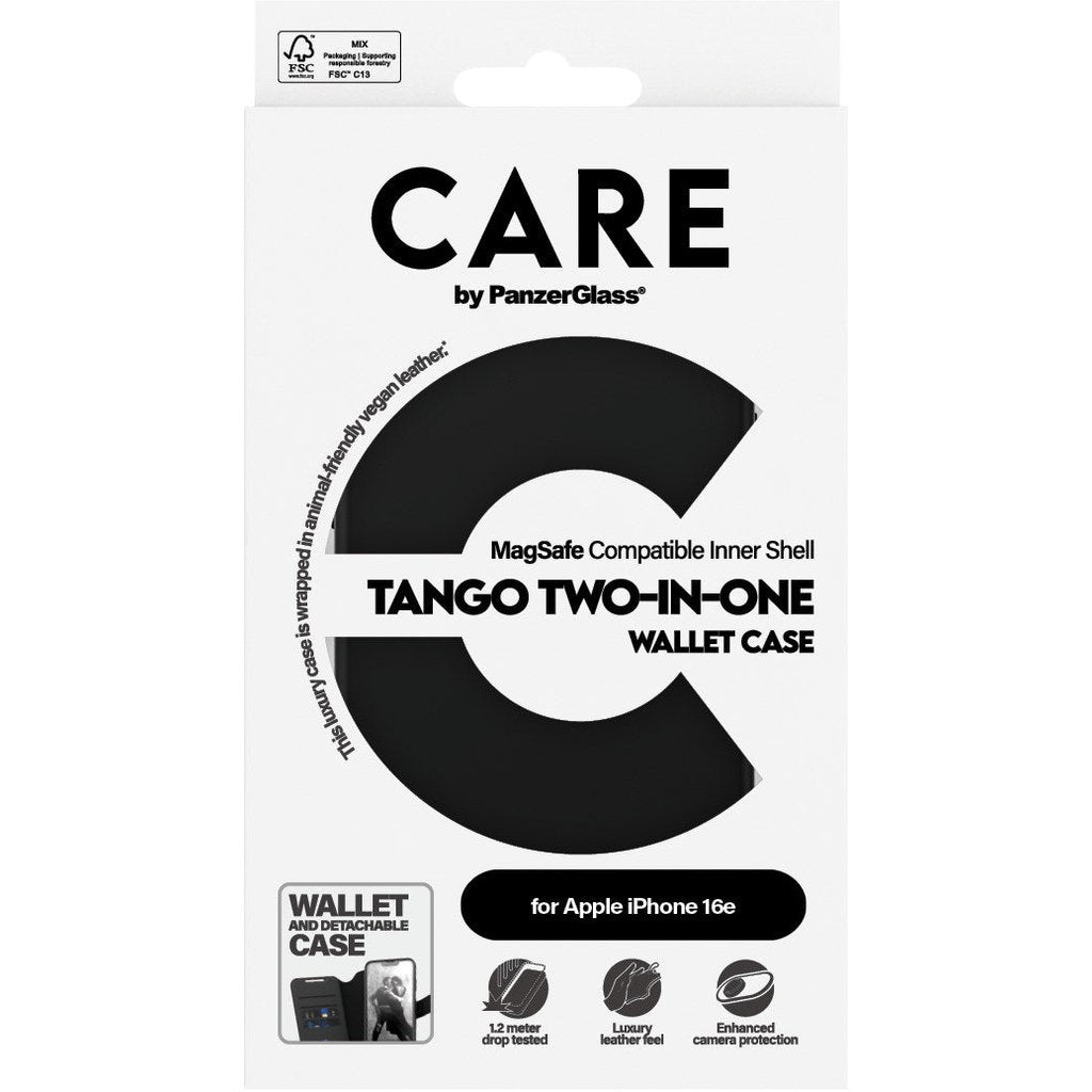 CARE by PanzerGlass Feature Case Tango Two-in-One Wallet iPhone 16e