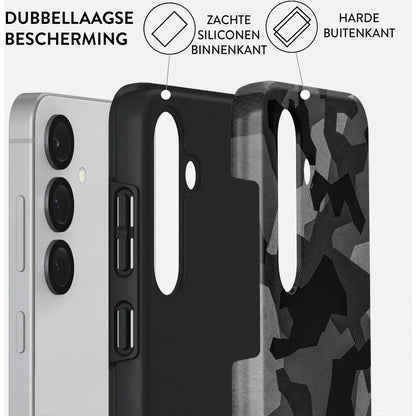 Burga Tough Case Apple iPhone 16e - Night Black Camo