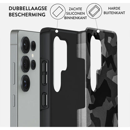 Burga Tough Case Apple iPhone 16e - Night Black Camo