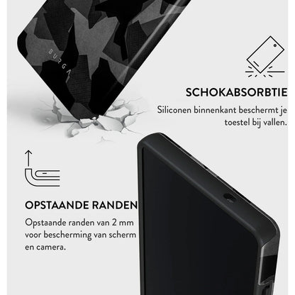 Burga Tough Case Apple iPhone 16e - Night Black Camo