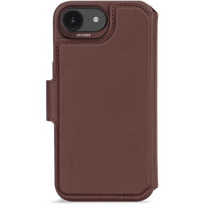 Decoded Leather Detachable Wallet Apple iPhone 16e Chocolate Brown