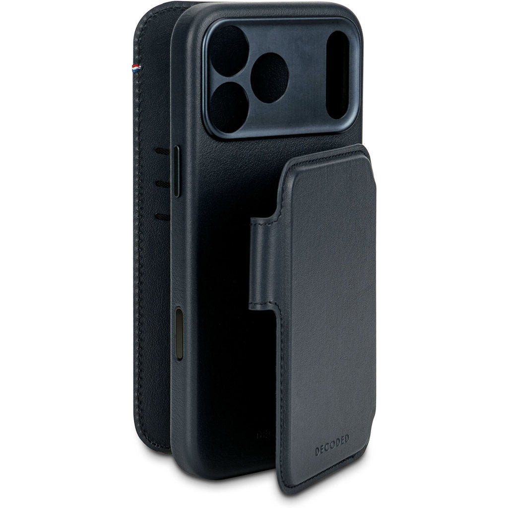 Decoded Leather Detachable Wallet Apple iPhone 17 Pro Max Navy Shadow