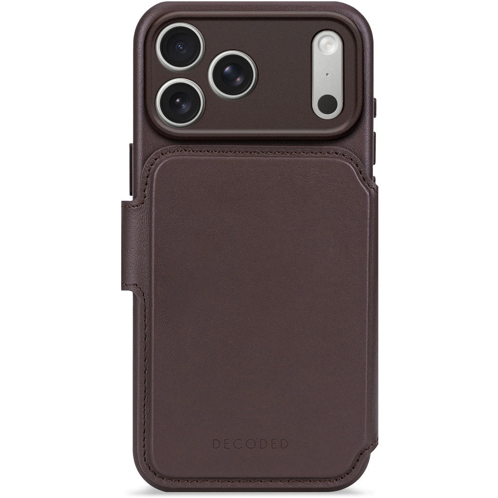 Decoded Leather Detachable Wallet Apple iPhone 17 Pro Max Chocolate Brown