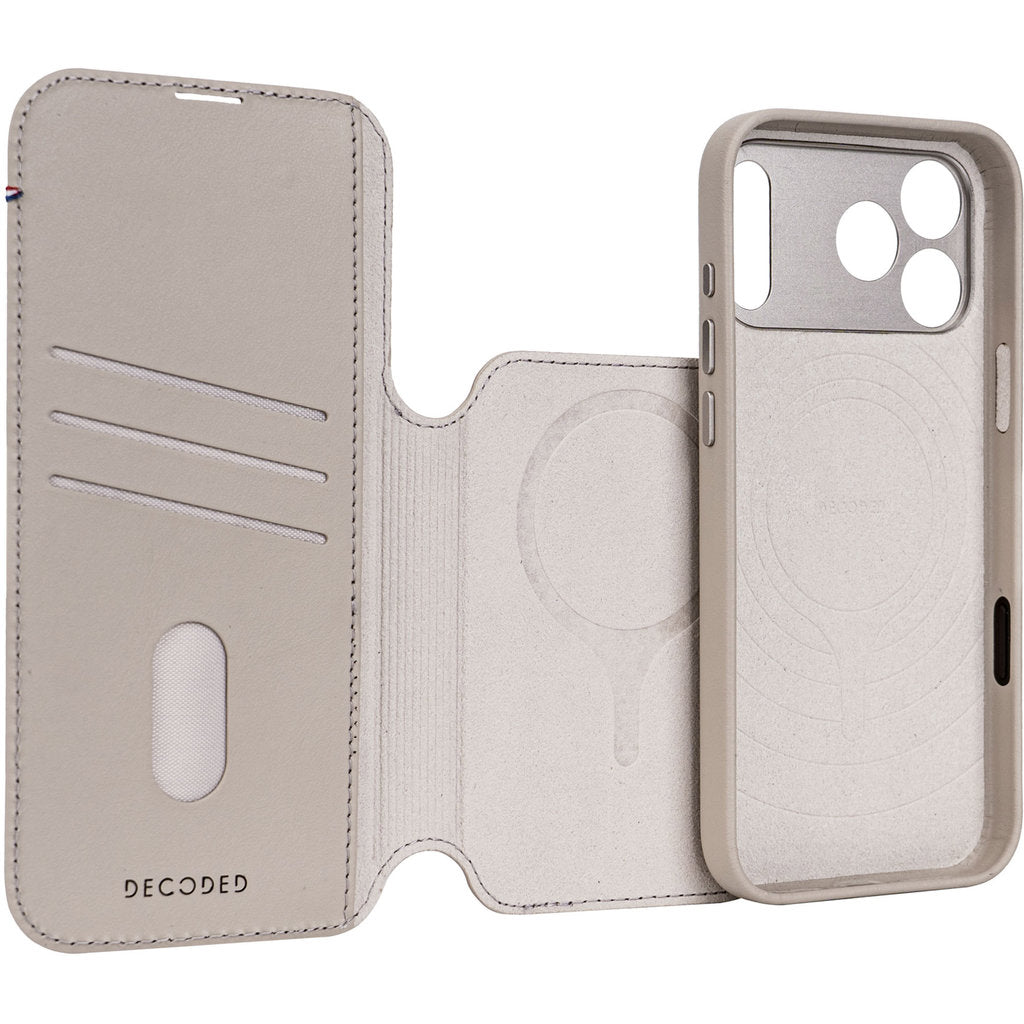 Decoded Leather Detachable Wallet Apple iPhone 17 Pro Solid Clay