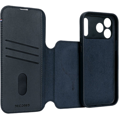 Decoded Leather Detachable Wallet Apple iPhone 17 Pro Navy Shadow
