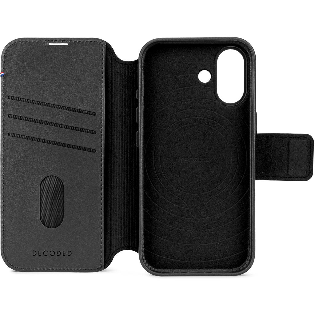Decoded Leather Detachable Wallet Apple iPhone 17 Black