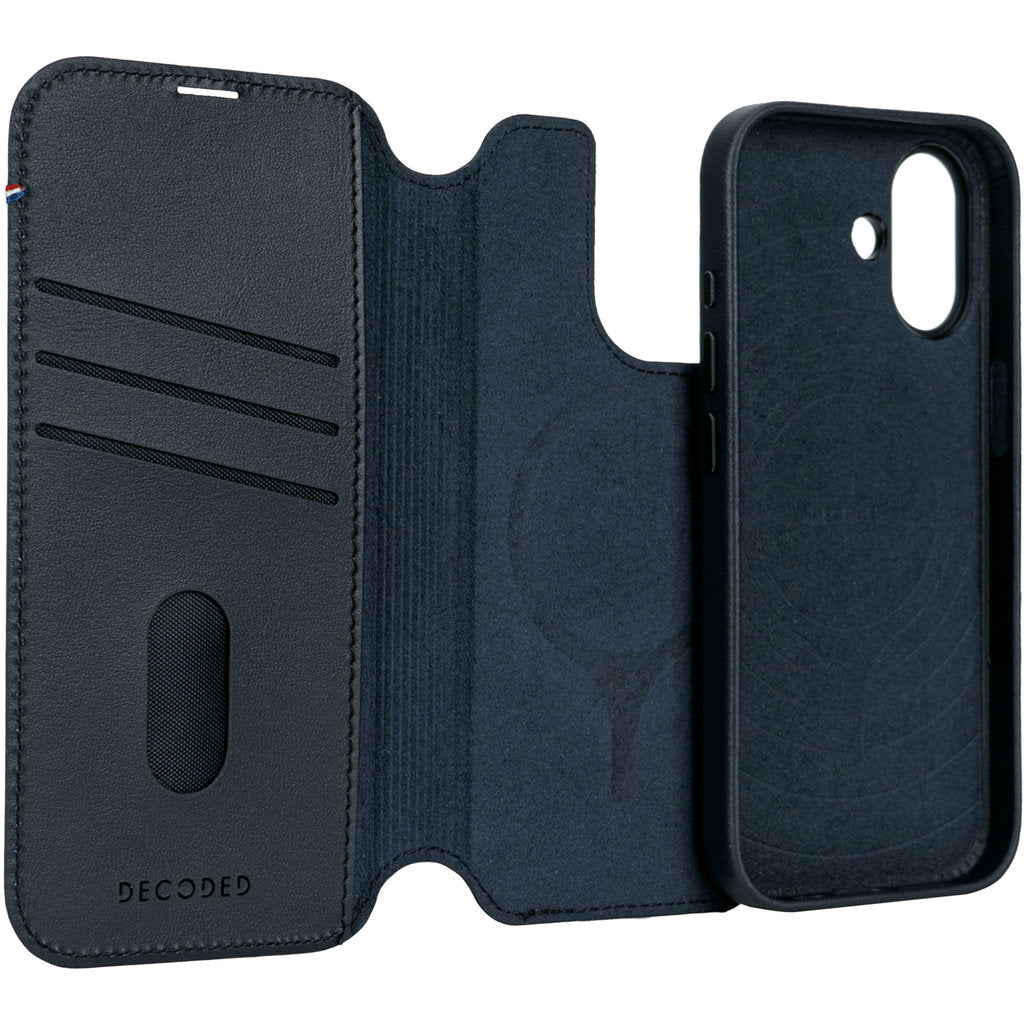 Decoded Leather Detachable Wallet Apple iPhone 17 Navy Shadow