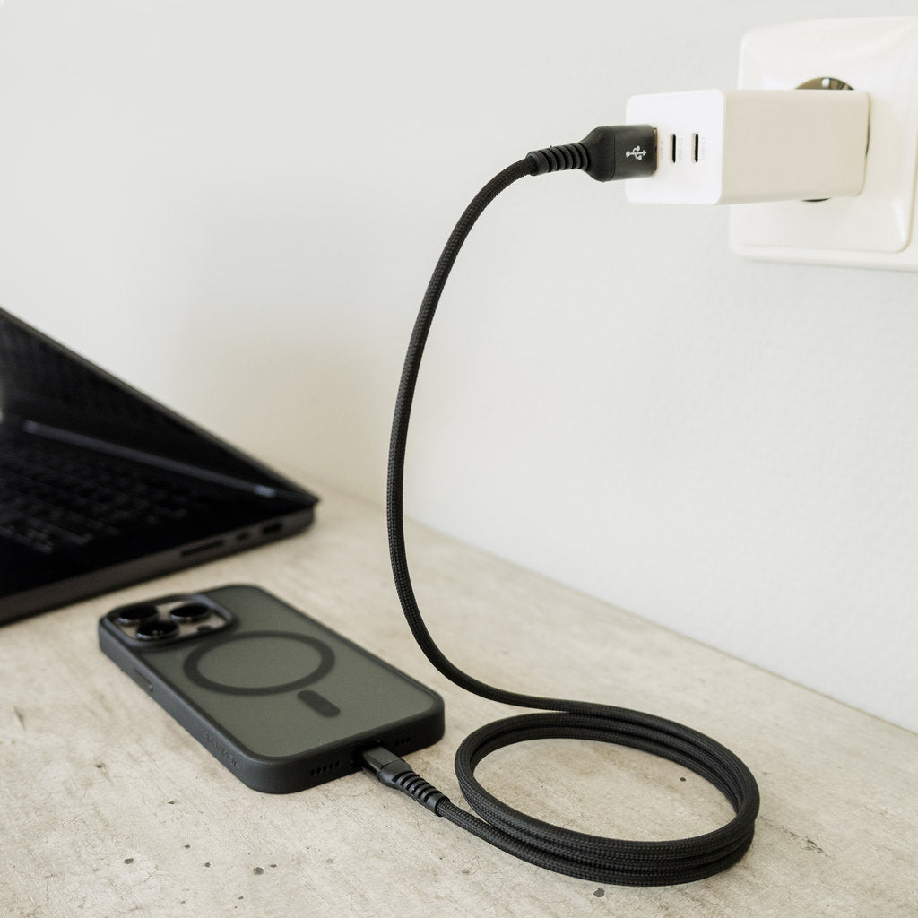 Mobiparts USB-C to USB-C Magnetic Braided Cable 1m Black