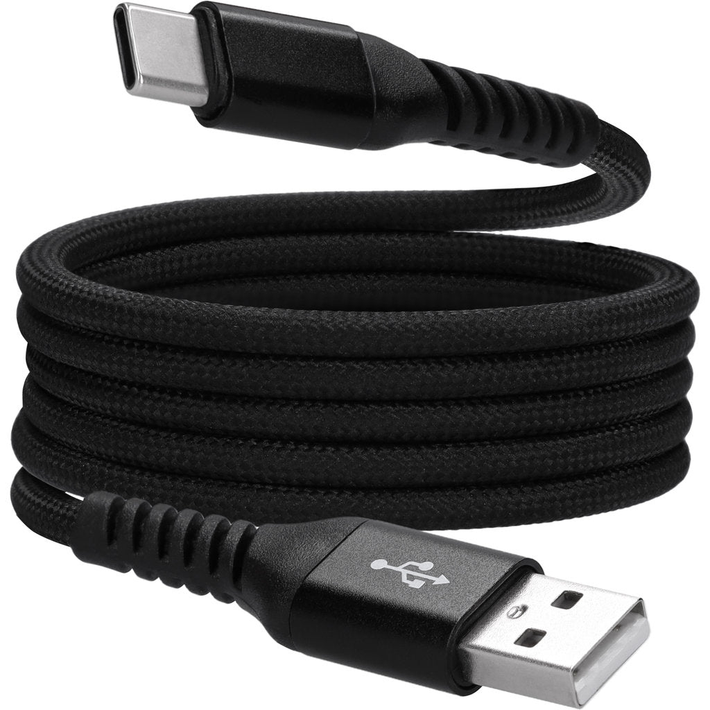 Mobiparts USB-A to USB-C Magnetic Braided Cable 1m Black