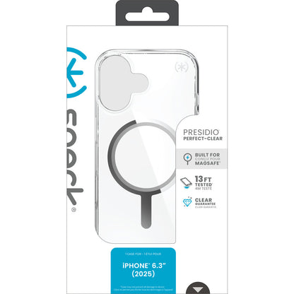 Speck Presidio Perfect Clear + MS Apple iPhone 17 Clear - with Microban