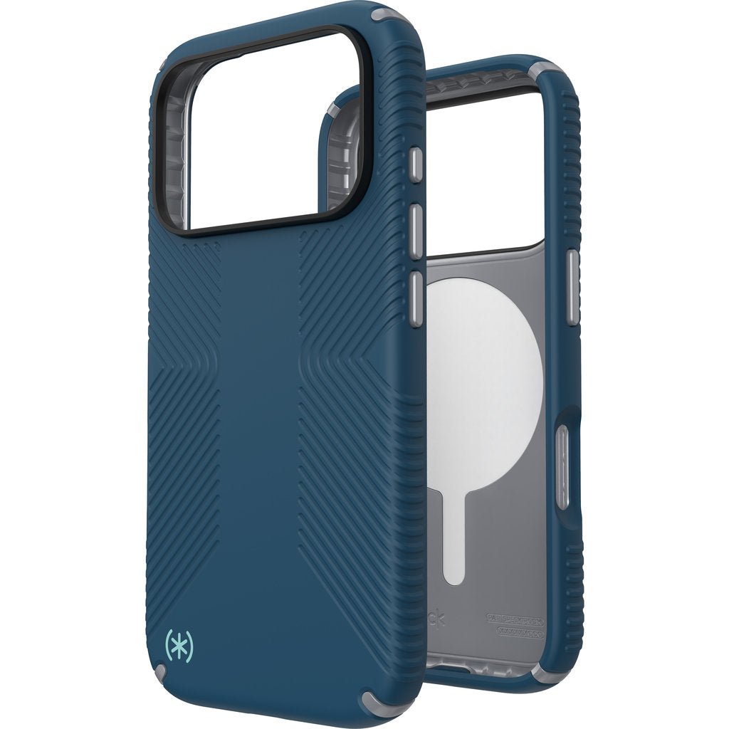 Speck Presidio2 Grip + MS Apple iPhone 17 Pro Deep Sea Blue - with Microban