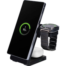 Mobiparts Foldable Wireless 3 in 1 Charger 15W for Samsung Galaxy Watch