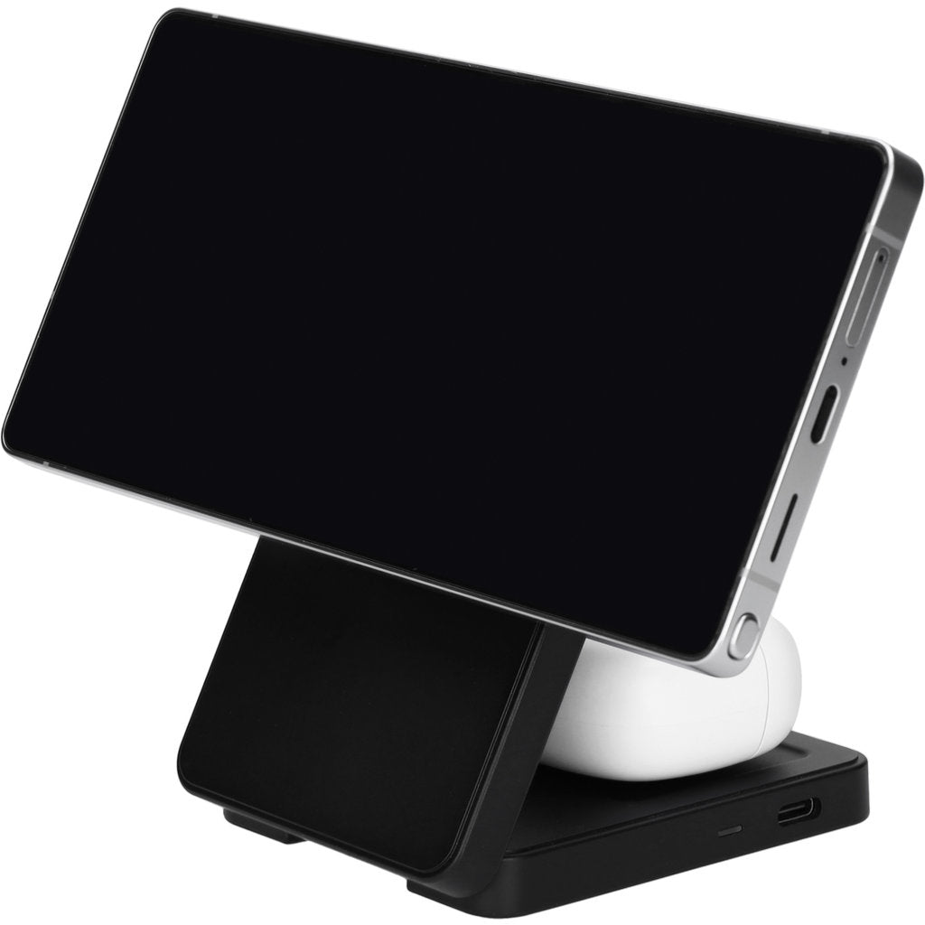 Mobiparts Foldable Wireless 3 in 1 Charger 15W for Samsung Galaxy Watch